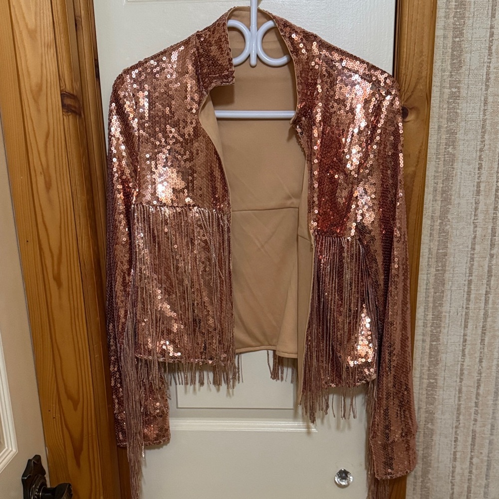 Sequin Fringe Jacket